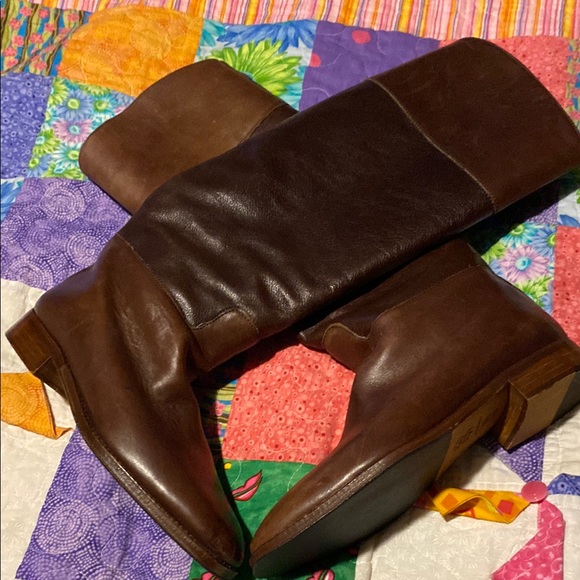 Brown Leather Knee-High Boots - Picture 7 of 13